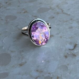 NWOT Sundance Brilliant Peony Ring, Pink Tourmaline, Sterling Silver